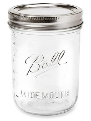 Ball&reg; Wide Mouth Glass Canning Jars Skid Lot - 16 oz S-19402S
