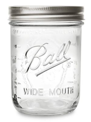 Ball® Wide Mouth Glass Canning Jars - 16 oz S-19402 - Uline