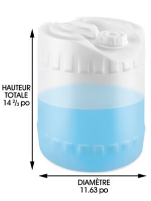 5 Gallon Open-Head UN Rated Poly / Plastic Pail