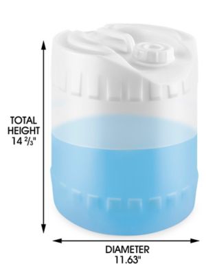 Closed Head Poly Pail - 5 Gallon, Natural S-19413 - ULINE