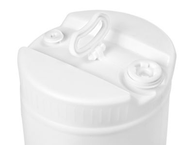 Plastic Drum - 15 Gallon, Closed Top, Natural S-19418 - ULINE