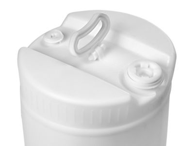 Plastic Drum - 15 Gallon, Closed Top, Natural
