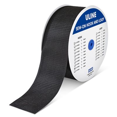 Sew-on Strips - Hook, Black, 4" x 75' S-19442