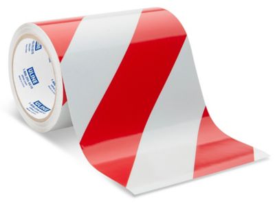Reflective Tape - 6" x 10 yds, Red/White S-19449