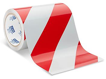 Reflective Tape - 6" x 10 yds, Red/White S-19449
