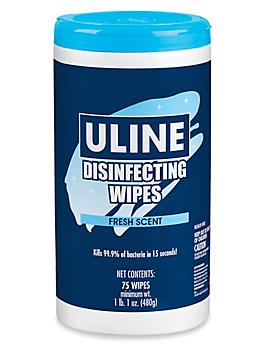 Uline Disinfecting Wipes - Fresh Scent, 75 ct S-19459FRESH