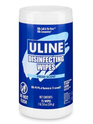  Uline Disinfecting Wipes - 75 ct