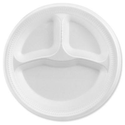 Foam Compartment Plates - 9"