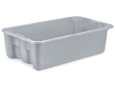  Heavy-Duty Stack and Nest Containers - 18 x 11 x 5"