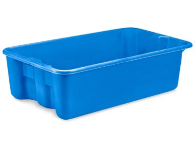 NESTING CONTAINERS, Green, Inside Size L x W x H: 9 x 5-1/4 x 4-3/8,  Outside Size L x W x H: 9-3/4 x 6-1/8 x 4-1/2