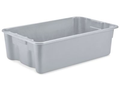  Heavy-Duty Stack and Nest Containers - 20 x 13 x 6"