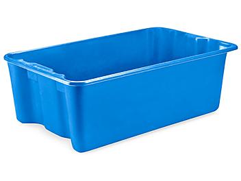 Heavy-Duty Stack and Nest Containers - 24 x 15 x 8", Blue S-19473BLU