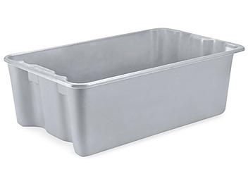 Heavy-Duty Stack and Nest Containers - 24 x 15 x 8", Gray S-19473GR