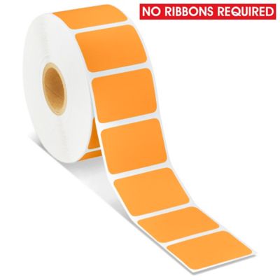 Desktop Direct Thermal Labels - Orange, 1 1/2 x 1" S-19476O