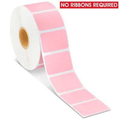 Desktop Direct Thermal Labels - Pink, 1 1/2 x 1" S-19476P
