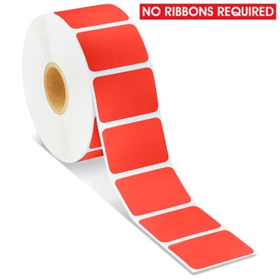 Desktop Direct Thermal Labels - Red, 1 1/2 x 1" S-19476R