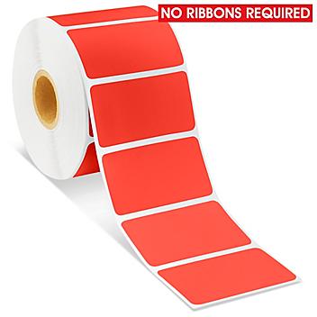 Desktop Direct Thermal Labels - Red, 2 1/4 x 1 1/4" S-19477R