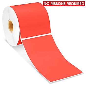 Desktop Direct Thermal Labels - Red, 3 x 5" S-19479R