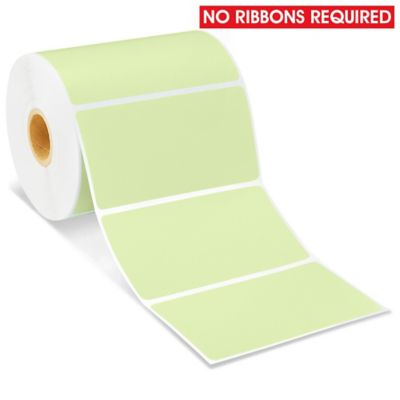 Desktop Direct Thermal Labels - Green, 4 x 2" S-19480G