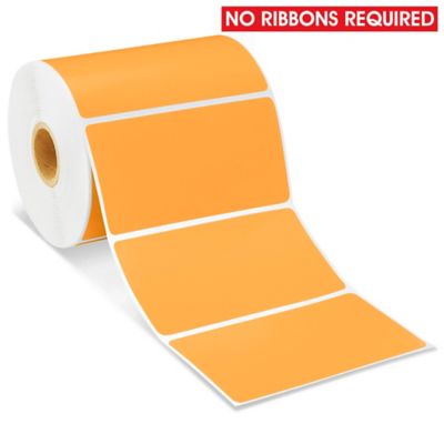 Desktop Direct Thermal Labels - Orange, 4 x 2" S-19480O