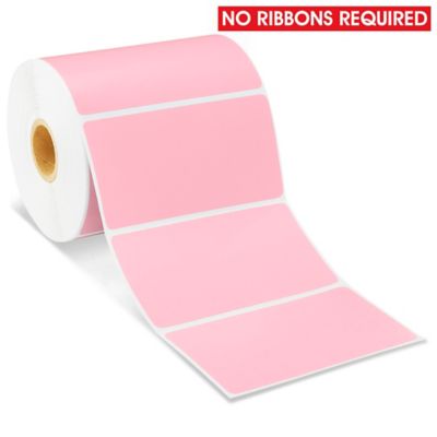 Desktop Direct Thermal Labels - Pink, 4 x 2" S-19480P