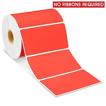 Desktop Direct Thermal Labels - Red, 4 x 2" S-19480R