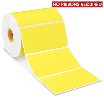 Desktop Direct Thermal Labels - Yellow, 4 x 2" S-19480Y