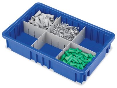 Caja Separadora - 9 x 6 5/8 x 5, Azul, 23 x 17 x 13 cm S-16975BLU - Uline