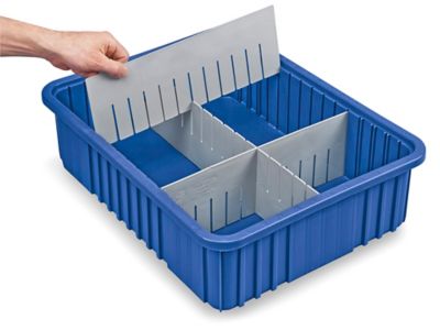 Divider Box - 20 x 15 x 6, Blue S-19496BLU - Uline