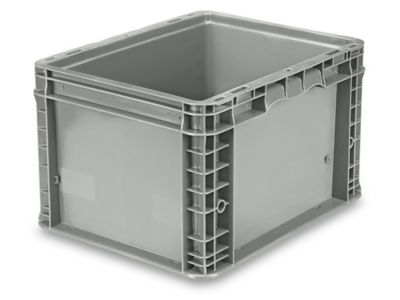 Straight Wall Container - 15 x 12 x 9 1/2", Gray S-19508GR