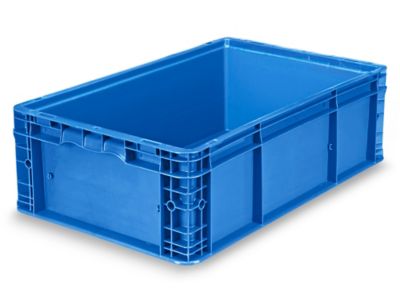 Gavetas Estibables de Plástico - 15 x 8 x 7, Azules, 38 x 20 x 18 cm  S-12419BLU - Uline