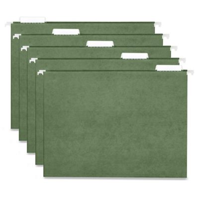 Hanging File Folders - Letter, Green - ULINE - 2 Boxes of 25 - S-19530