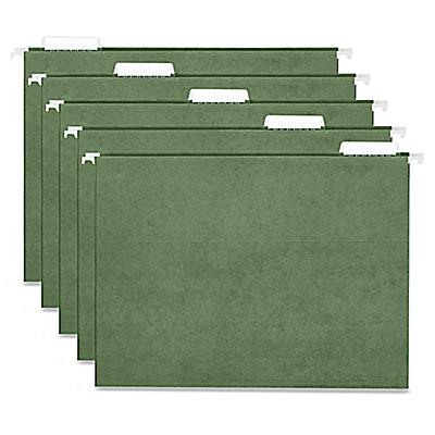 Green AmazonBasics Hanging File Folders 25-Pack Letter Size 