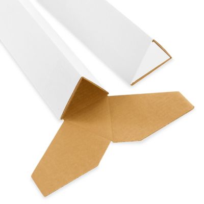 2 x 30 1/4 Triangular White Corrugated Mailing Tube