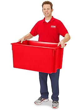 Stack and Nest Container - 23 x 16 x 15", Red S-19694R