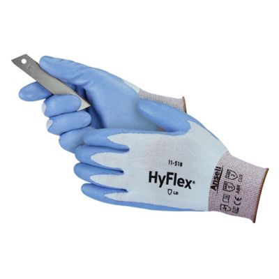 Ansell 11-818 HyFlex Light Thin Nylon Work Gloves 18 Gauge Blue