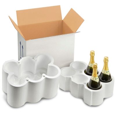 12 Bottle Styrofoam Wine Shipper with Cardboard Shipping Box