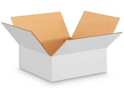 Clear Lid Boxes with White Base - 12 x 12 x 2 S-10576 - Uline