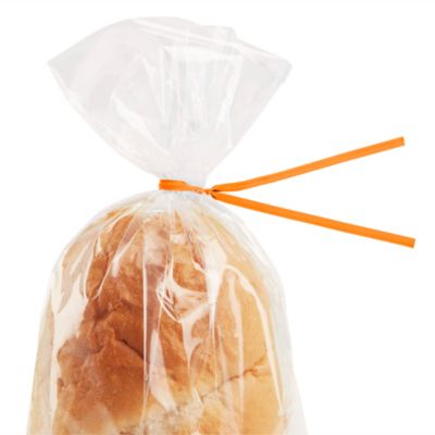 Paper Pre-Cut Twist Ties - 8", Orange S-19797O