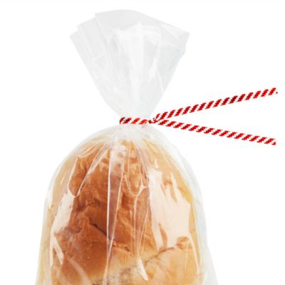 Paper Pre-Cut Twist Ties - 8", Red/White S-19797RW