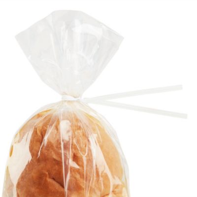 Paper Pre-Cut Twist Ties - 8", White S-19797W