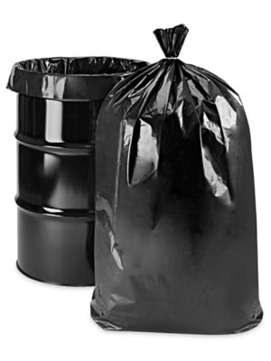AEP Industries Heavy-Duty Contractor Clean-Up Bags 55-60 Gal 3 Mil 32 x 50 Black 20/Carton 186470
