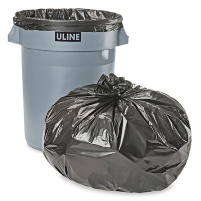 Trash Liners - 40-45 Gallon, Gray S-15543GR - Uline