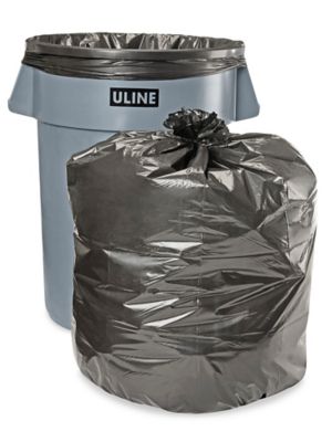 55 Gallon Black Trash Bags, 1.5 Mil, 36x58