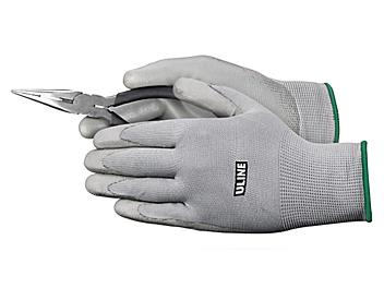 Uline Polyurethane Coated Gloves - Gray, Medium S-19889-M