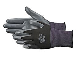 Black X-Large Nitrile Nylon Lining Size 9 Atlas 370 Protective Gloves 