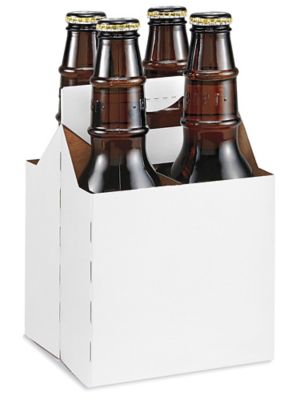 4 Bottle Beer Carrier - White S-19906W