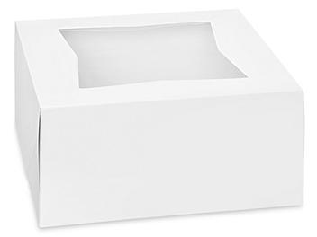 Window Cake Boxes - 6 x 6 x 3", White S-19922