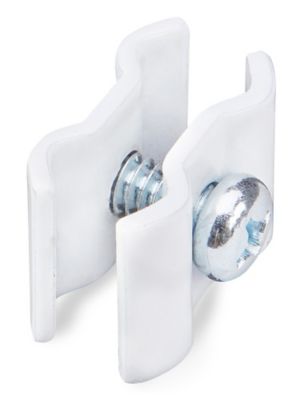 Pinces de connexion pour panneaux grillagés – Blanc