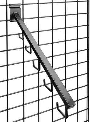 Grid Hooks - Gridwall Hook - Gridwall Hooks - 12 Long Black Grid Wall Hooks